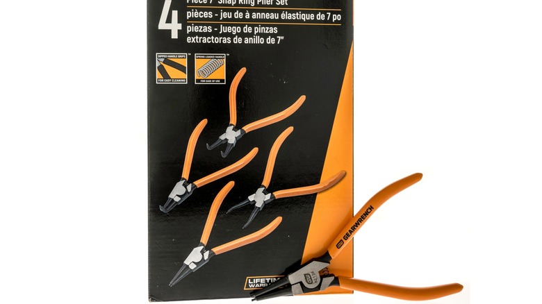 Pack of four GearWrench-branded pliers