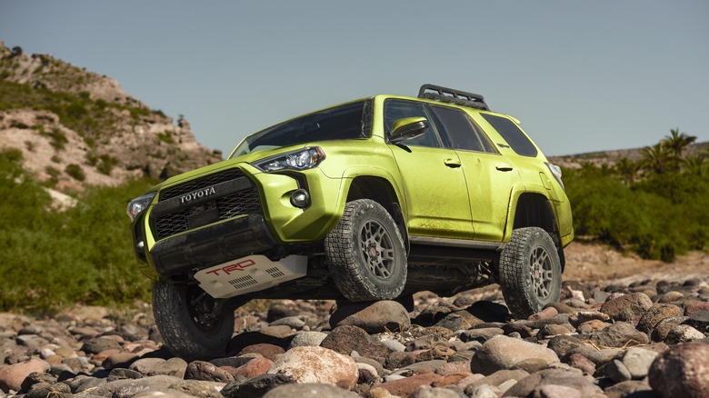 Lime Rush 2024 Toyota 4Runner TRD Pro rock crawling