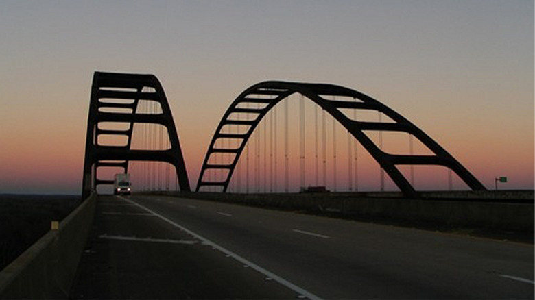 A photo of the General W.K. Wilson bridge at twlight