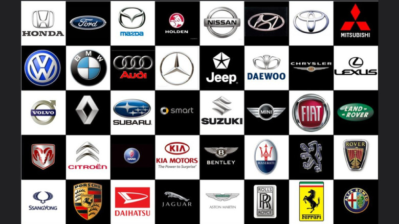 Collage of car brand logos