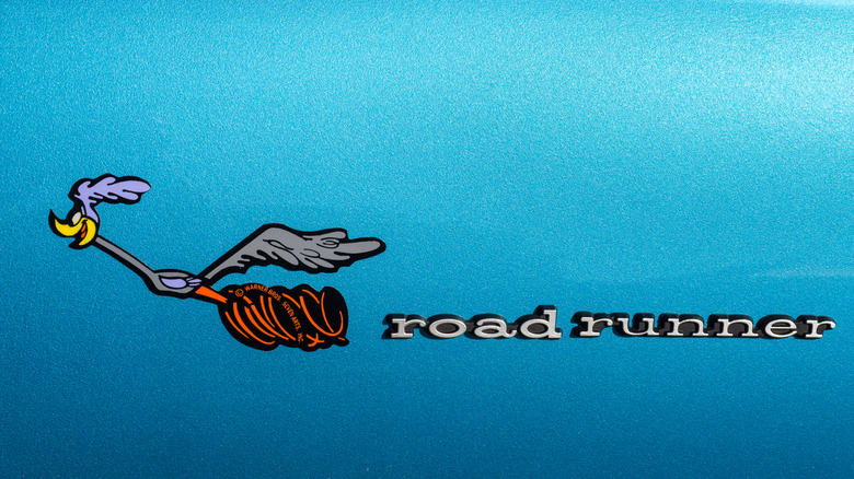 Plymouth Road Runner logo closeup