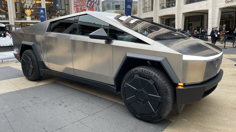 Tesla Cybertruck in the city