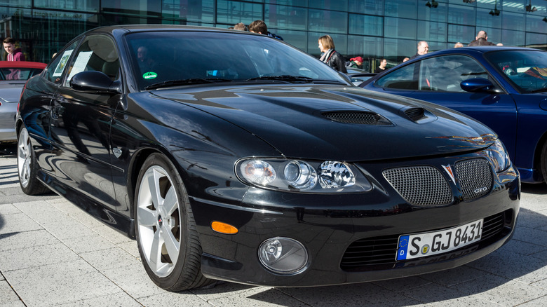 A black 2006 Pontiac GTO on show