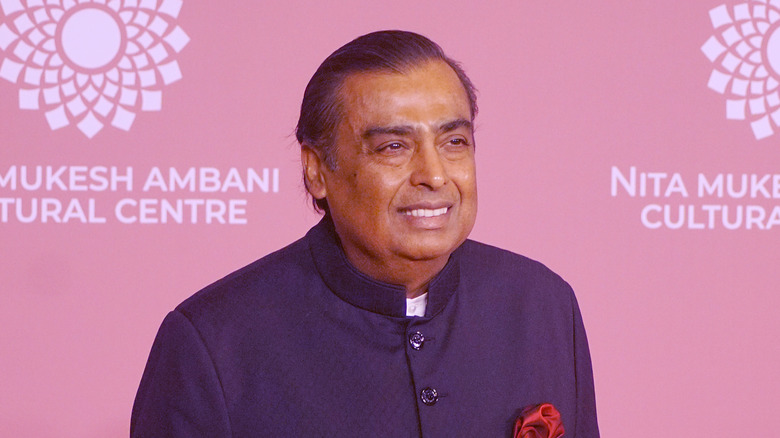 Mukesh Ambani attends a ceremony