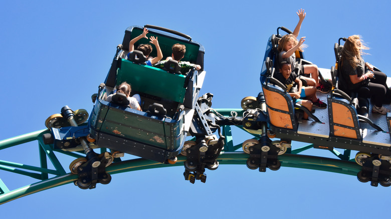 cars spinning on Cobra's Curse