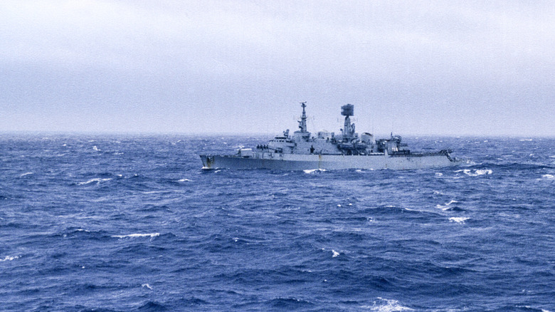 ship during the falklands war