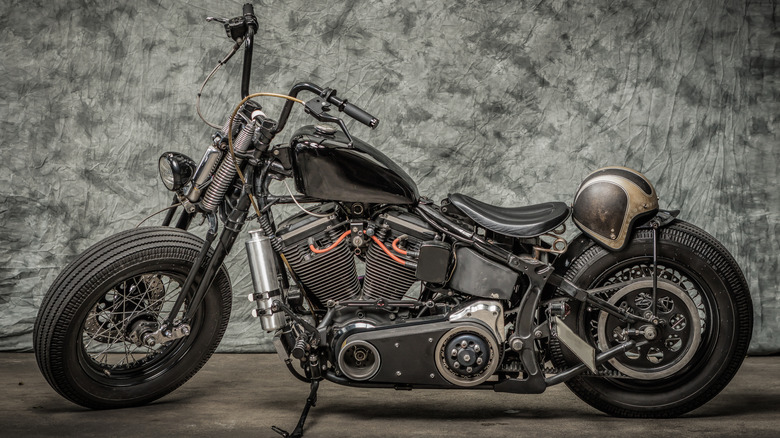 Harley-Davidson Motorcycle with gray background