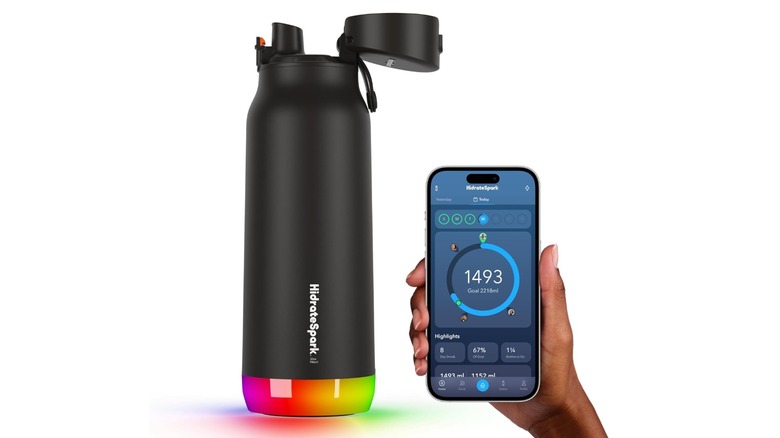 Hidrate Spark bottle and smartphone