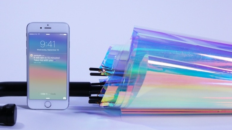 Oombrella next to a smartphone