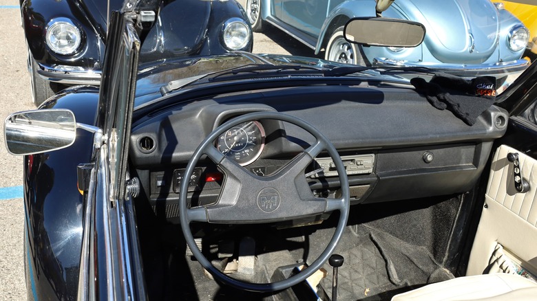 Interior of a VW Beetle