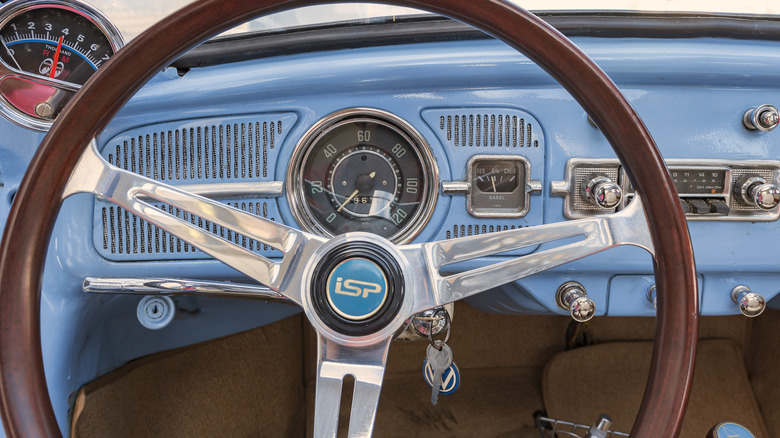 Interior of a 1966 VW Beetle