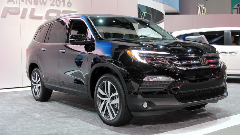 A 2016 Honda Pilot at a press event