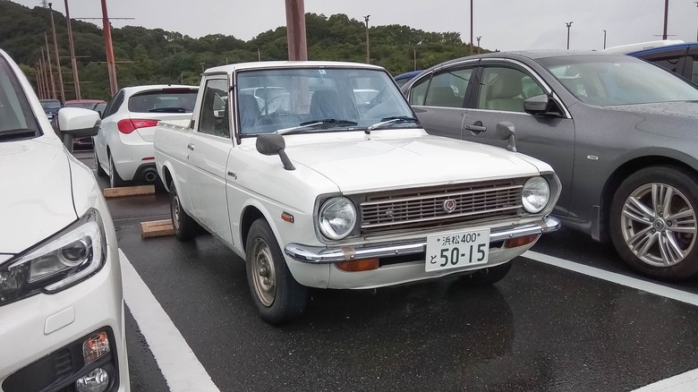 Toyota Publica in parking lot