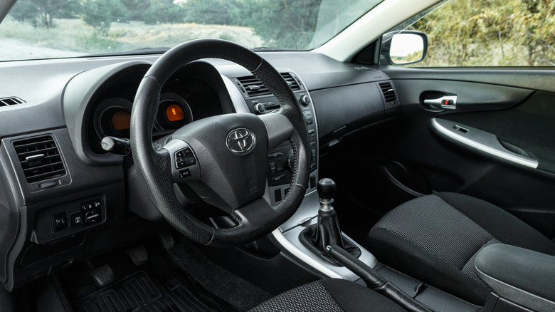 Interior of Toyota Corolla