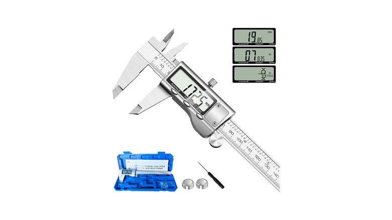 A Vernier caliper with a digital display