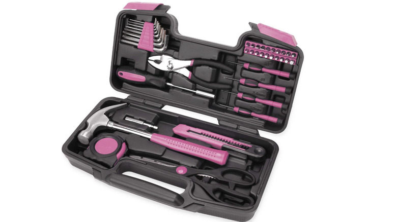 A EFFICERE All Purpose Household Pink Tool Set