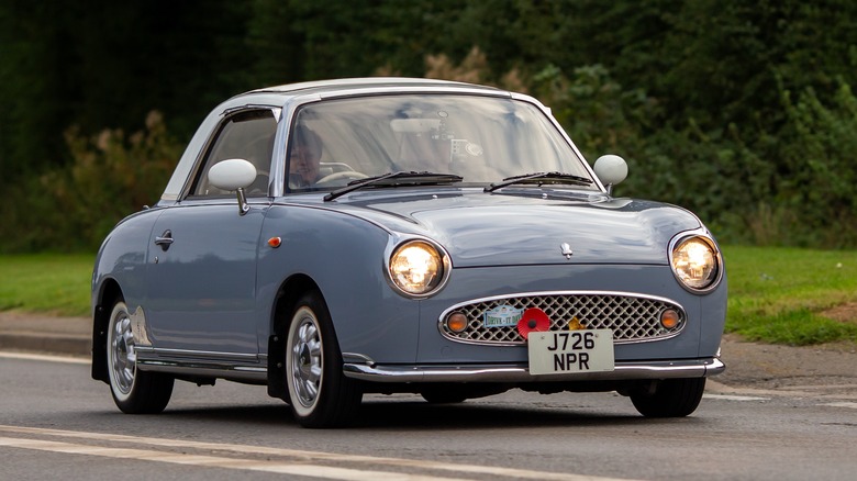 Nissan Figaro with British license plates