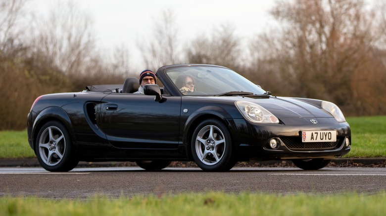 Toyota MR2 spider on the road