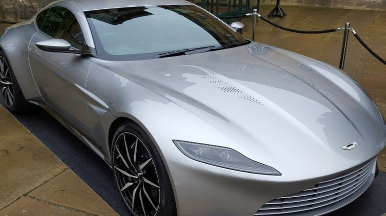 silver Aston Martin DB10