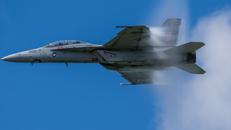 F/A-18 Hornet performing at an air show.