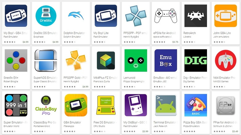 Play Store emulator apps