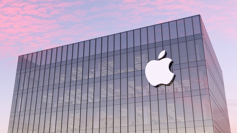 Building with Apple logo