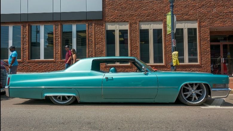 Green 1970 Cadillac Coupe DeVille lowrider