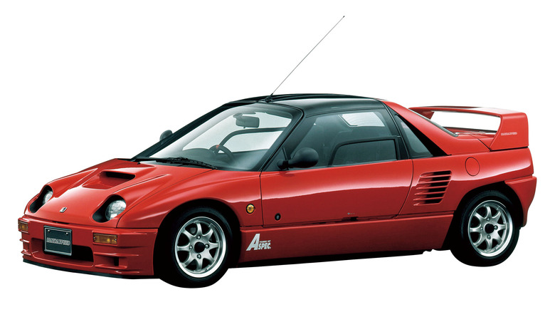 Red Autozam AZ-1 Kei roadster