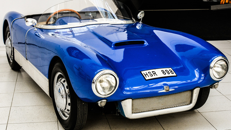 Blue Saab Sonett I roadster