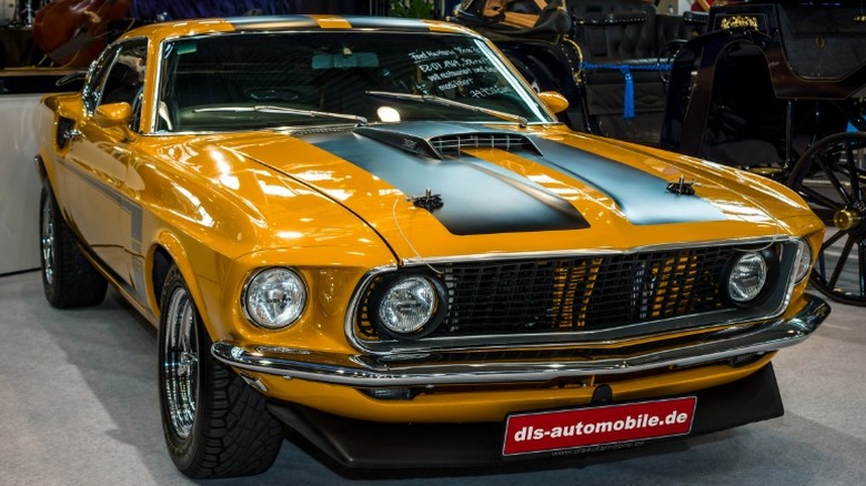 Yellow 1969 Ford Mustang