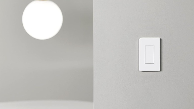 Amazon basics smart plug on wall