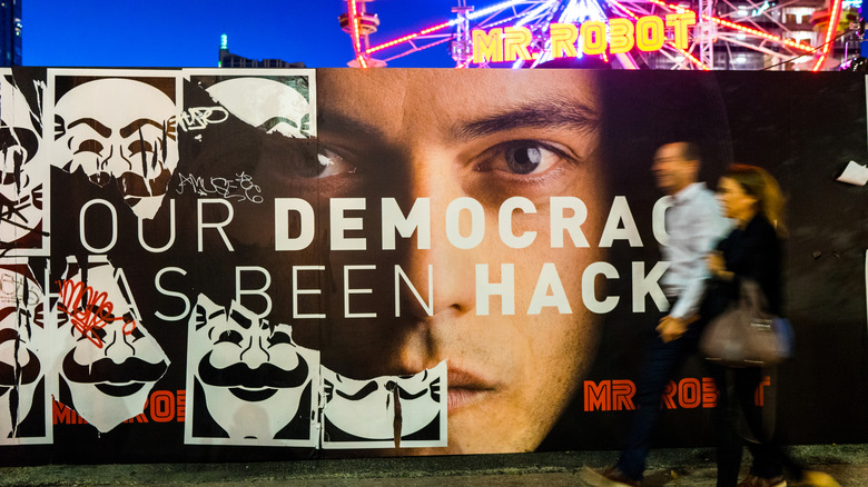 mr. robot billboard at event