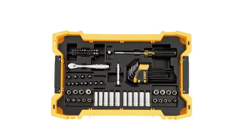 131-Piece 1/4-Inch and 3/8-Inch Mechanic Tool Set with TOUGHSYSTEM 2.0 Tray and Lid