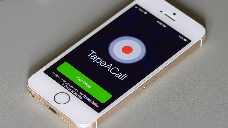 TapeACall installed on an iPhone