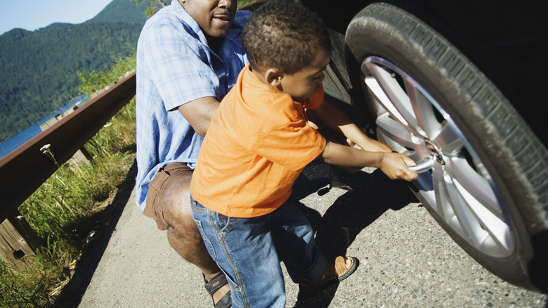 Changing a tire