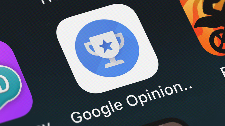 Google Opinion Rewards app on android phone