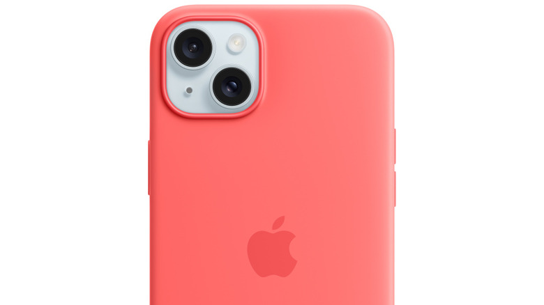 red Apple silicone case