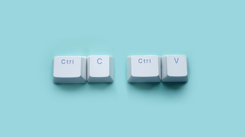 control and letter keys from keyboard