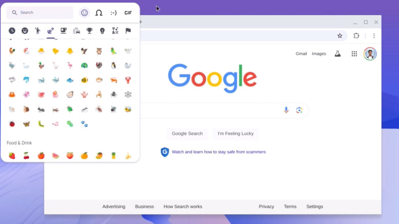 Emoji keyboard on chrome os