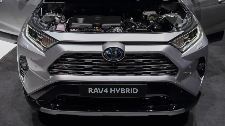 Front view of 2023 RAV4 sensors