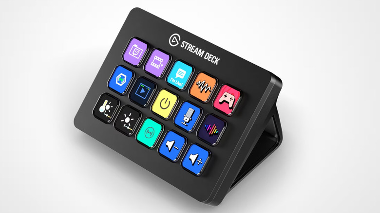 A stream deck against a white background