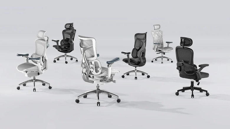 Sihoo ergonomic chairs in black and white