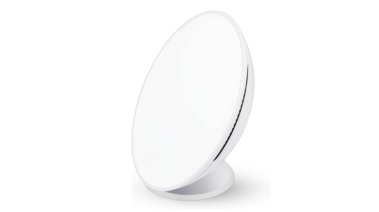 A circadian lamp on a white background