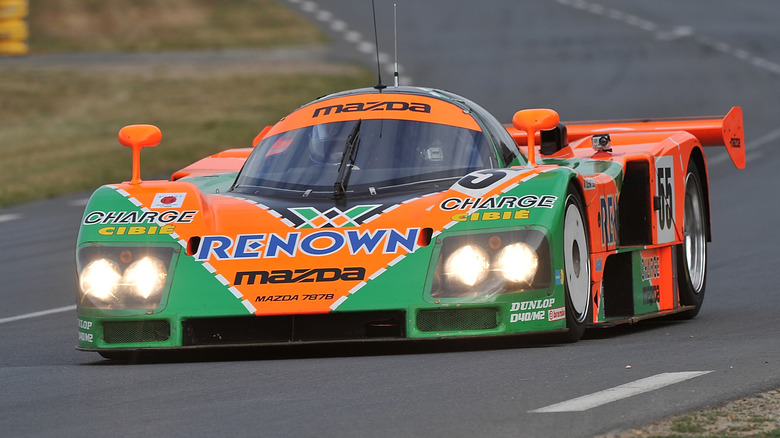 Mazda 787B on track