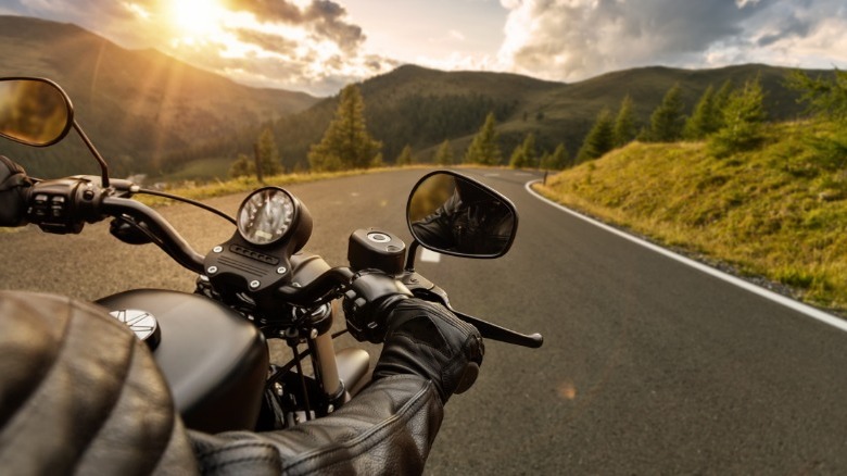 Mountain motorcycle riding