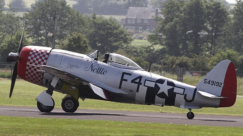 P-47 Thunderbolt aircraft on a runway