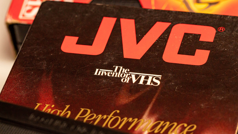 JVC logo on a VHS tape