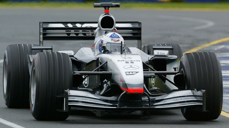 David Coulthard racing at 2002 Melbourne Grand Prix