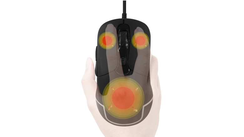 Heated mouse hand example