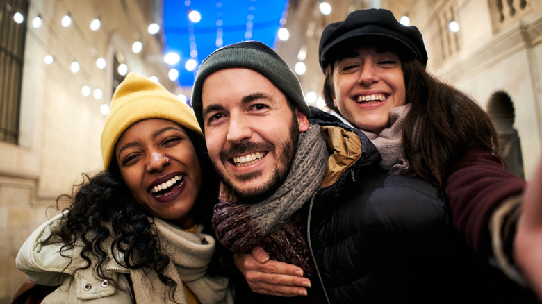 Group of friends winter wear